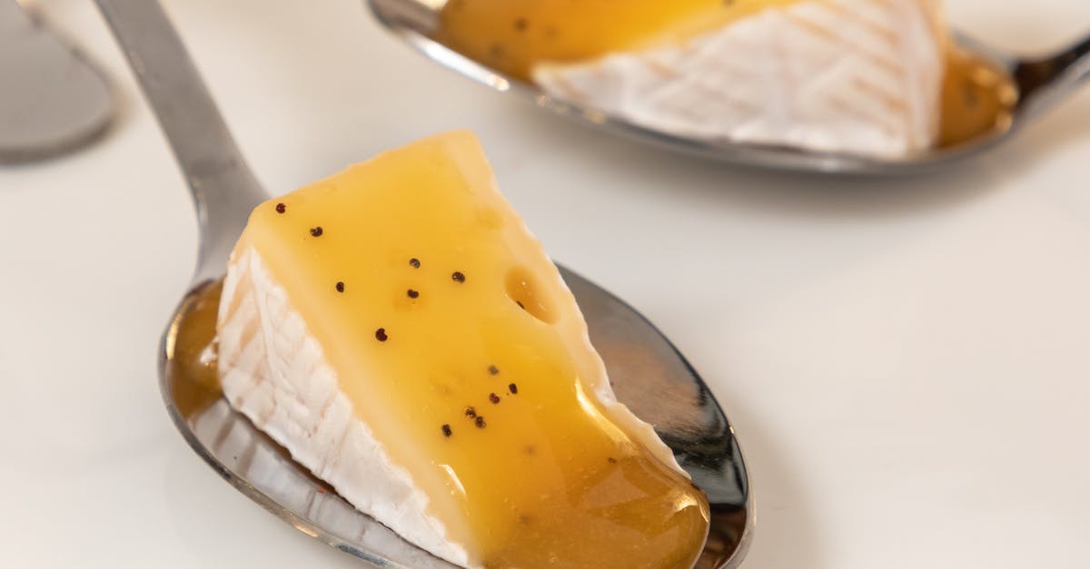 What is the purpose of making Iskiate from Chia seeds? - From above of appetizing pieces of camembert cheese with jelly of tropical fruit served in spoons
