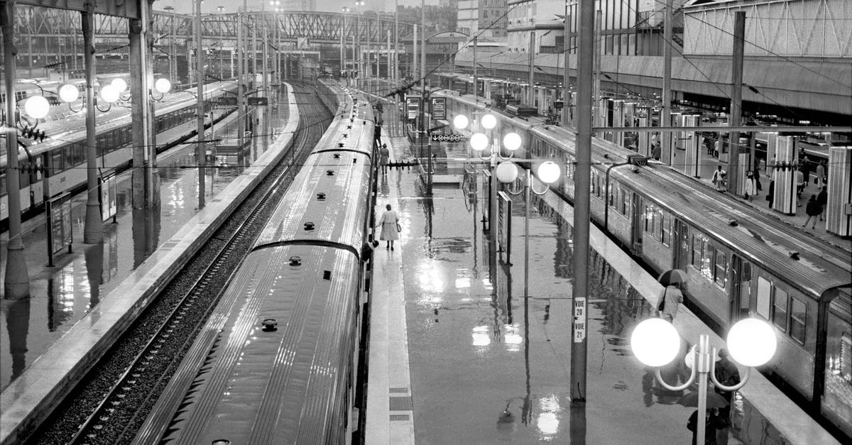 What is the white film on my wet carrots? - Railroad station with trains and flashlights