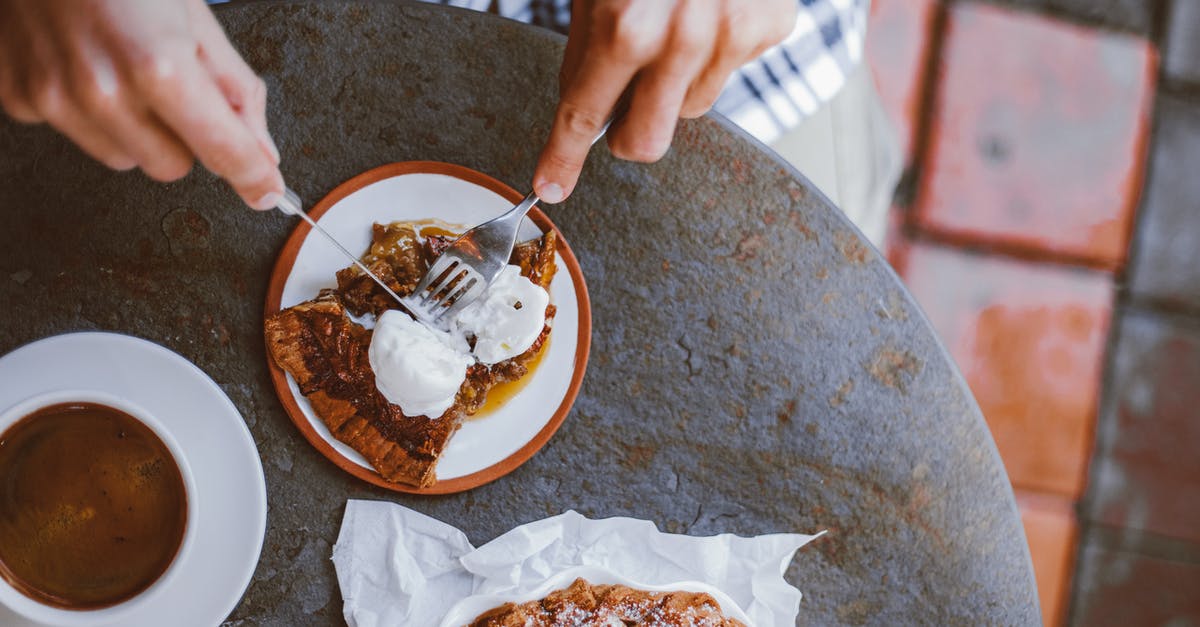 What is this double-serrated knife good for? - A Person Eating a Pie with Cream Cheese