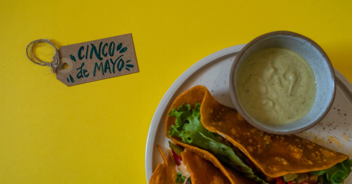 What is tortilla flour? - Fried Food on White Plate on Yellow Background