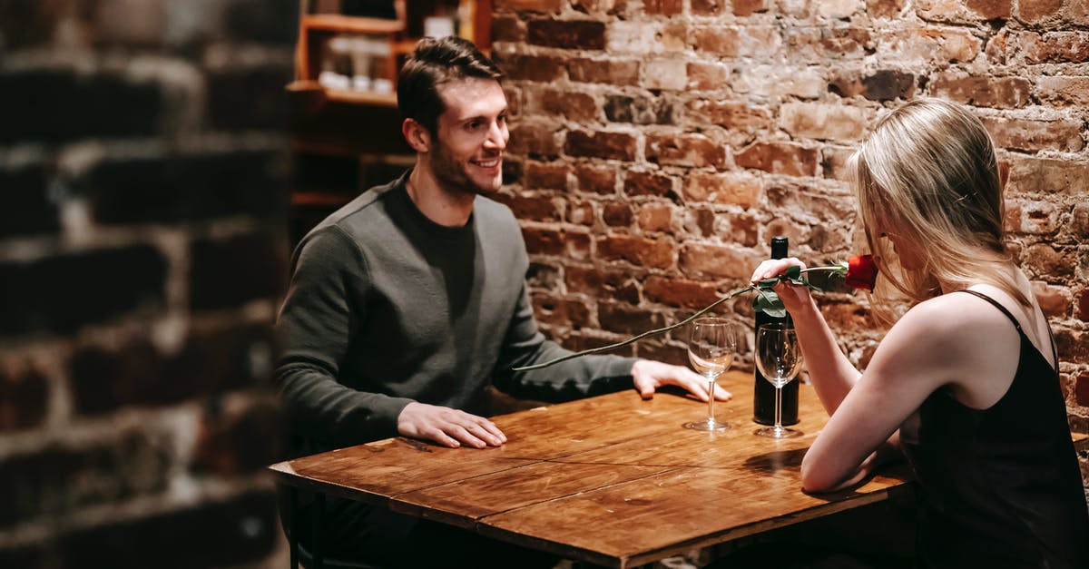 What made these red lentils 'brick' together? - Couple enjoying romantic date in restaurant