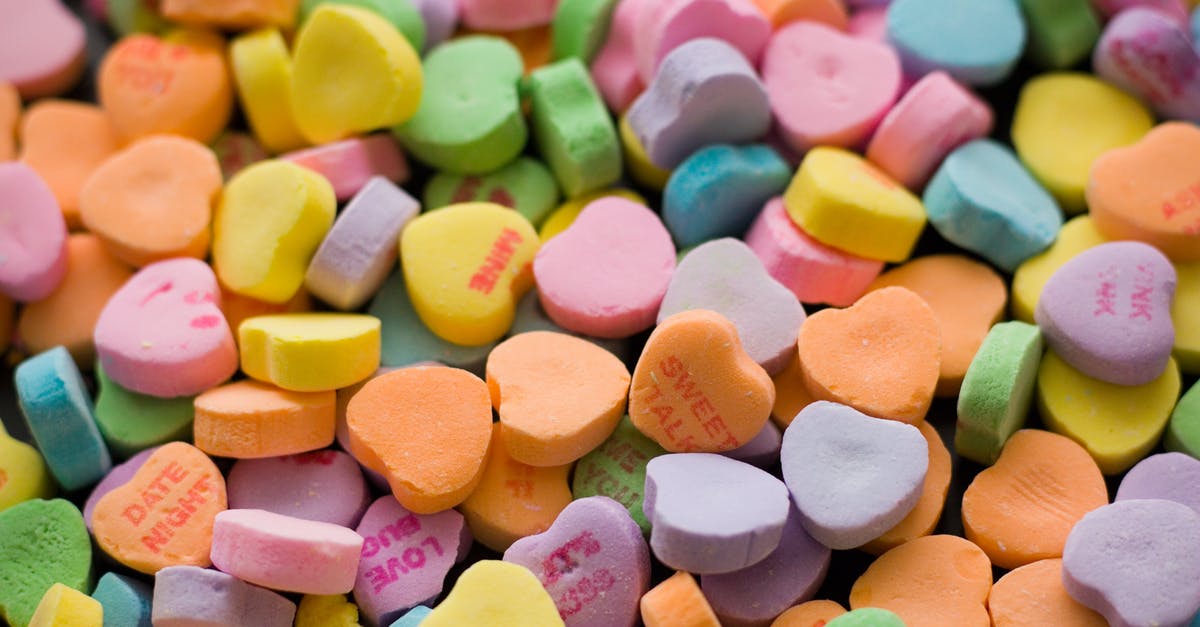 What makes a chewy brownie? - Bunch of Heart-shaped Assorted-color Tablets