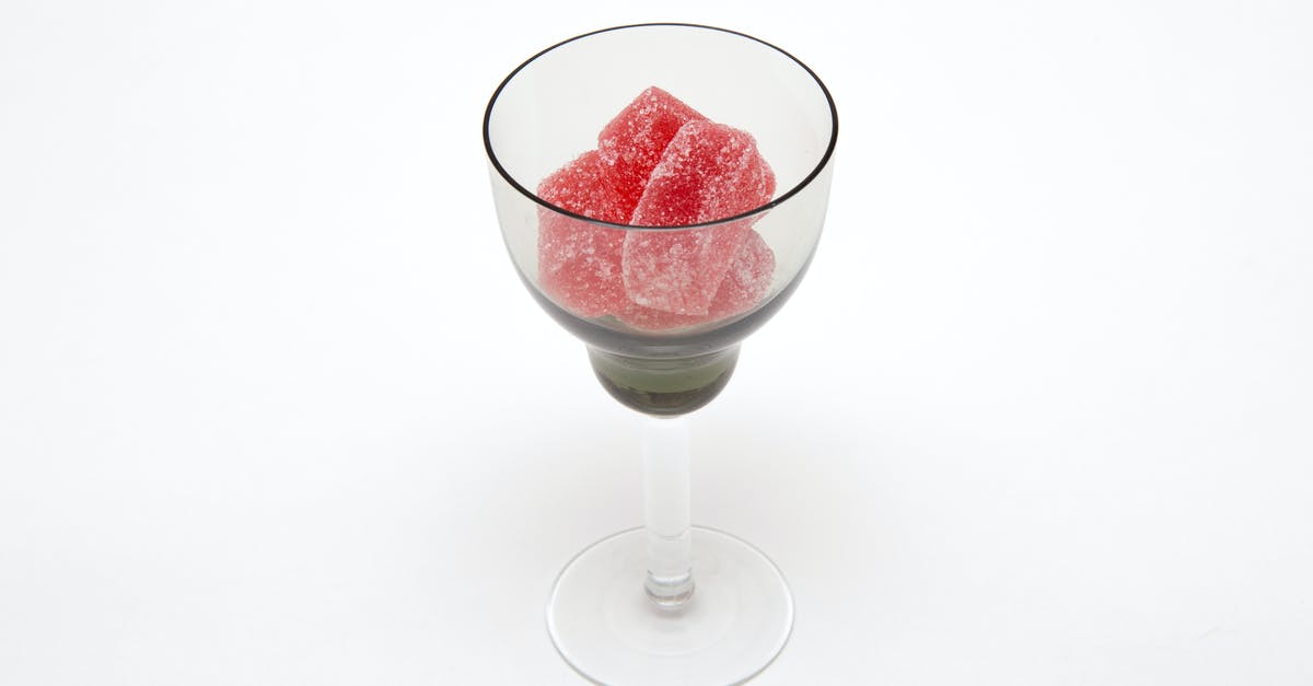 What makes a chewy brownie? - Red Gummies in Clear Wine Glass