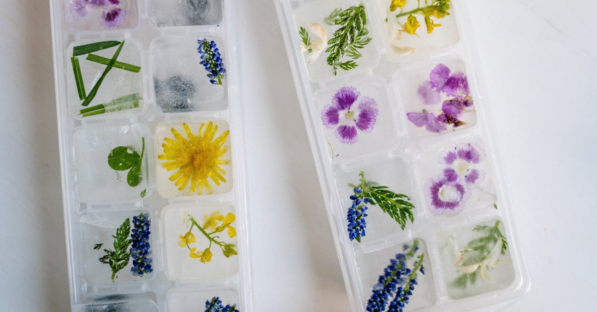 What makes ice shatter in icecube tray? - Blue and White Floral Plastic Tray