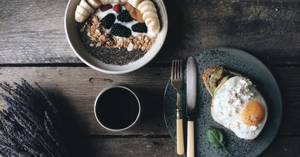 What "paring knife" best sharpens a fruit Y peeler? - Top view of delicious homemade granola with milk and banana near plate with toast from bread under avocado and egg