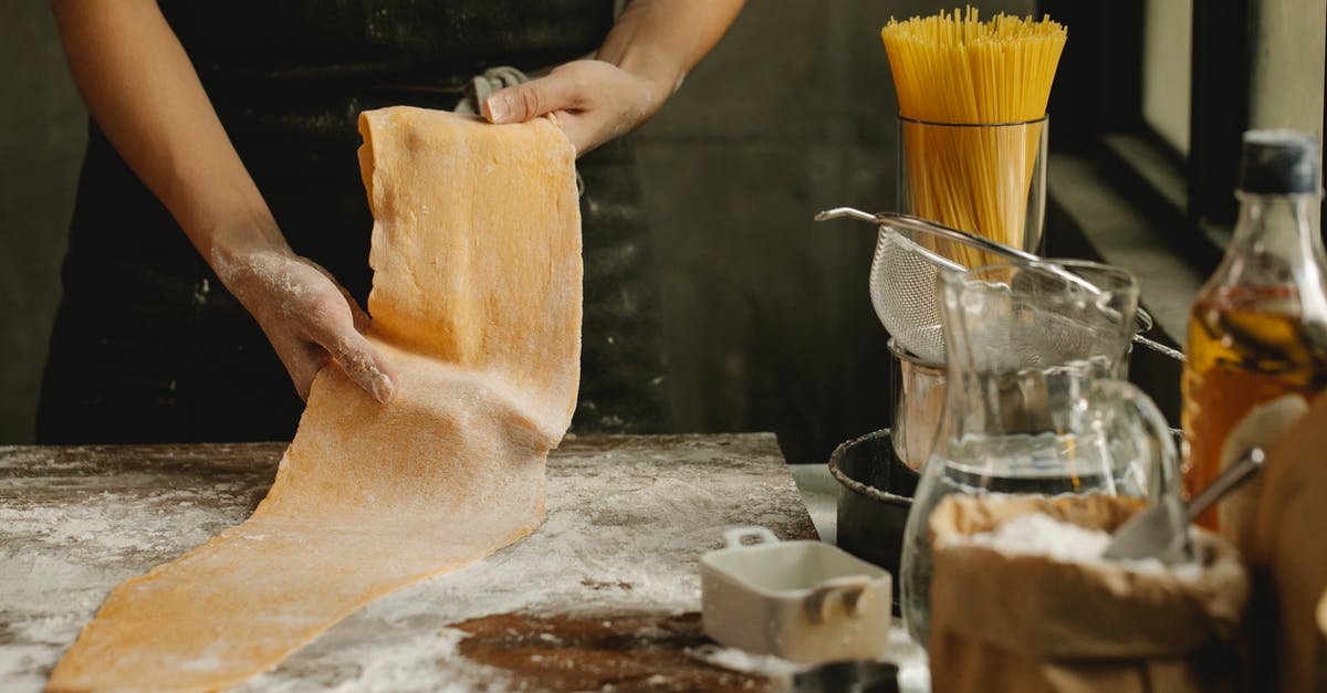 What techniques or tricks make soft, flaky pastries instead of leathery ones? - Cook making fresh dough in bakery