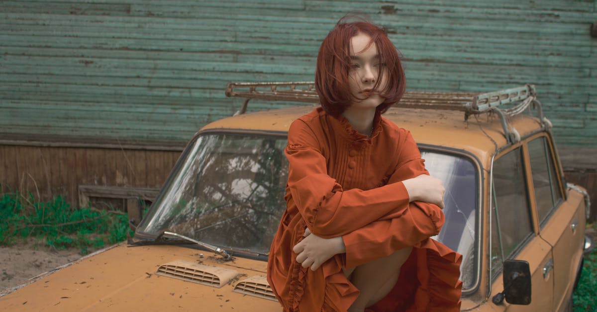 What would make old fashioned fudge tough? - Young Woman with Red Hair Sitting on Car Mask