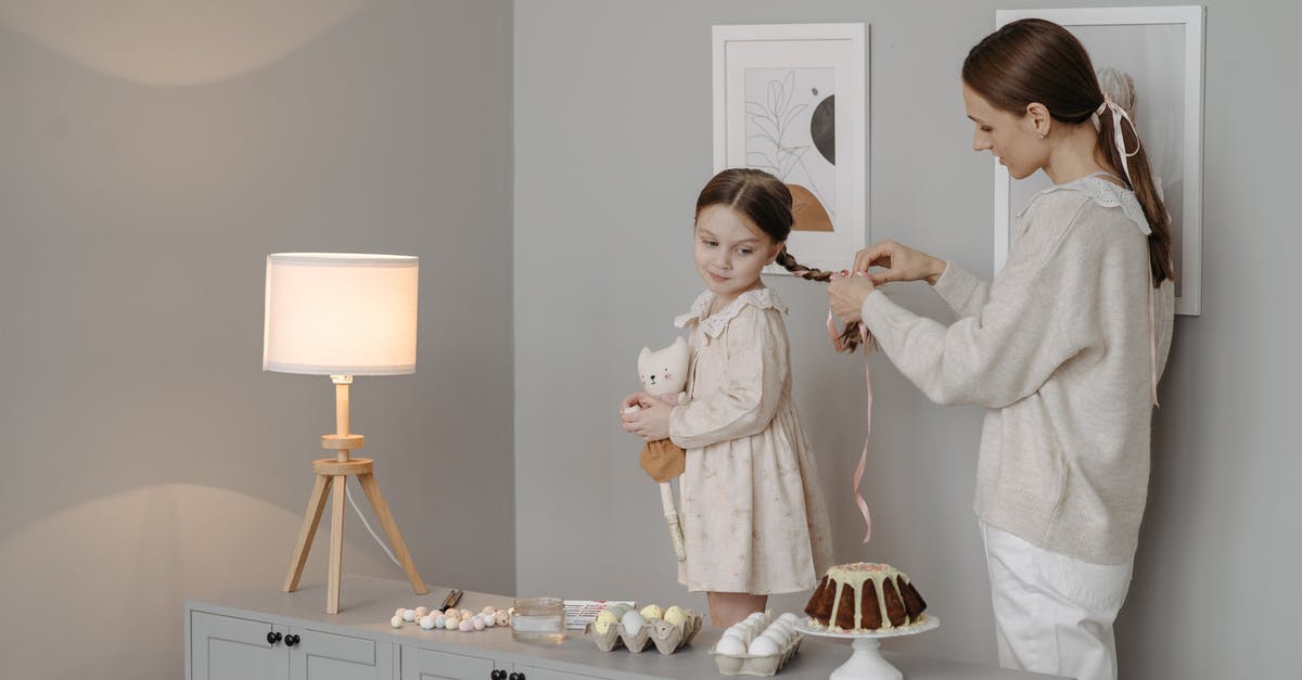 When carefully separating eggs, what to do with the chalazae? - Mother Putting ribbon on Her Daughter's Hair