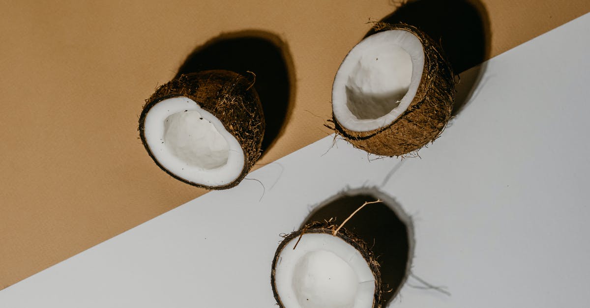 When getting coconut milk out of a coconut what type of drill bit should I use? - Copra Inside a Coconut Endocarp