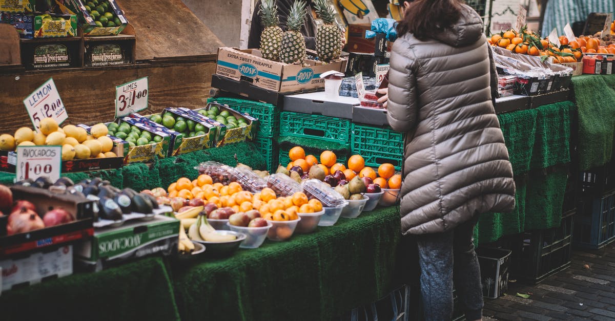 Where do I buy food additives (not in bulk)? - Woman Standing in Front of Assorted Fruits Displayed