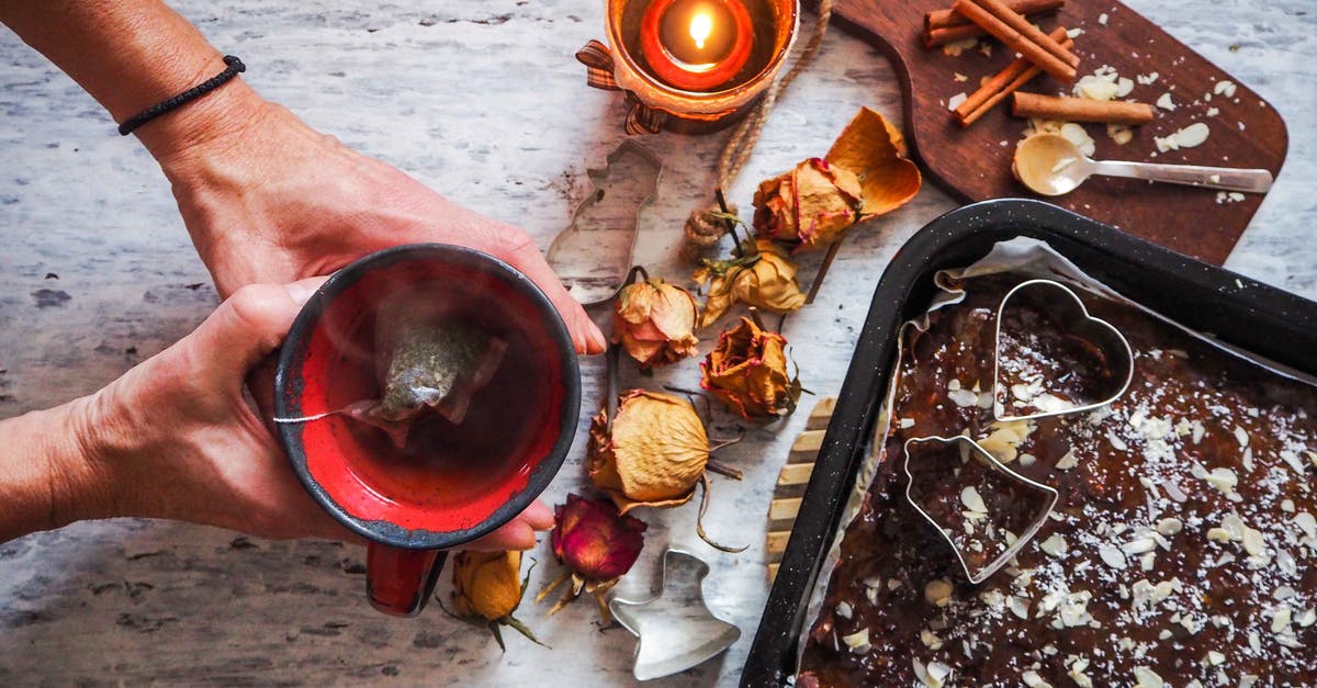 Where should heat comes from when baking brownies? - Person Holding a Hot Tea