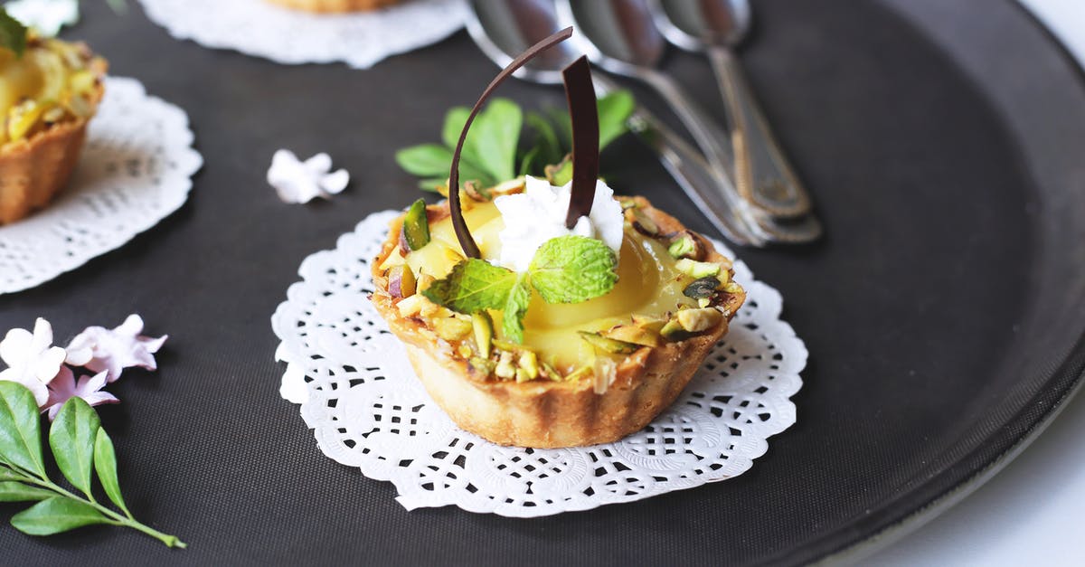 Which Dessert fit a Thai dish? [closed] - Egg Tart With Mint on Black Tray