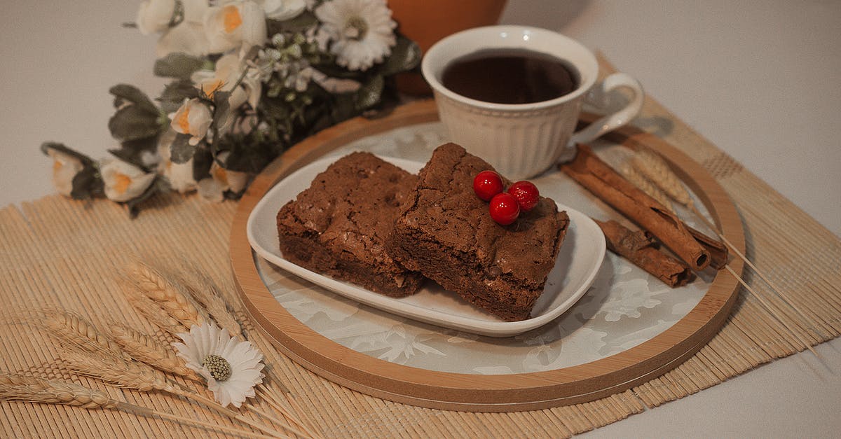 White chocolate mud cake with dark chocolate ganache? - Chocolate Cake on White Ceramic Plate