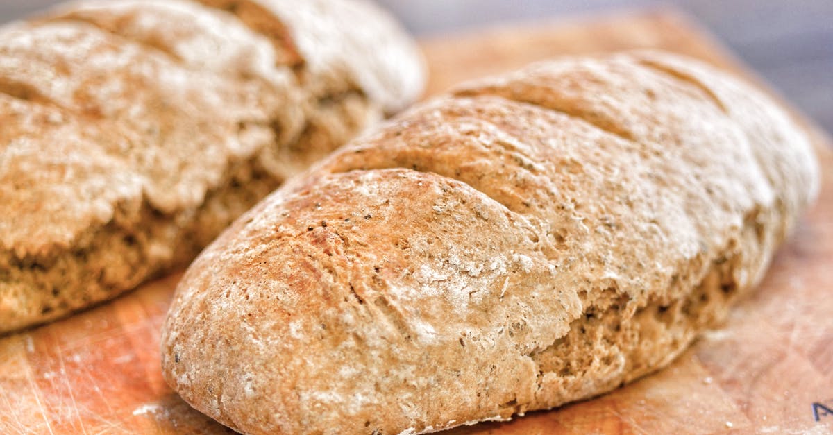 Whole wheat bread recipe not turning out - Fresh bread loafs on table in bakery