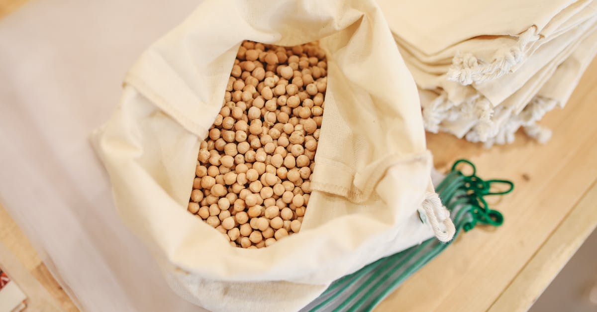 Why are chickpeas sprouted before grinding them into flour? - Soybeans in Sack