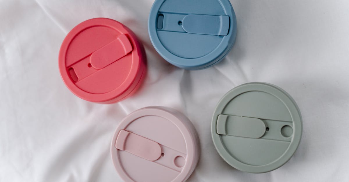 Why are there no PETE reusable cups? [closed] - Colorful Silicone Cup Lids on White Surface