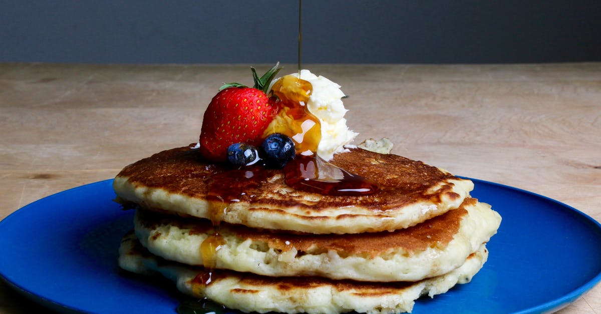 Why arent my pancakes browning correctly? - Pancakes With Strawberry, Blueberries, and Maple Syrup