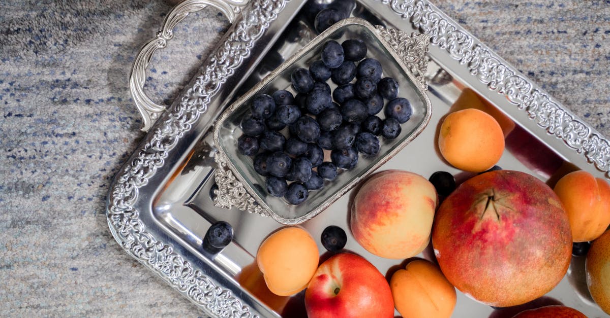 why (Calif.) apricot & peach jam will not set? - View from Above on Fruit on Tray