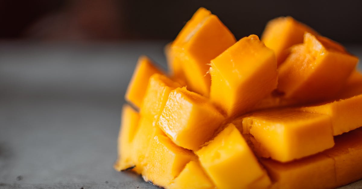 Why did mango lose sweetness after pureeing - A Sliced Mango Cubes on Gray Surface