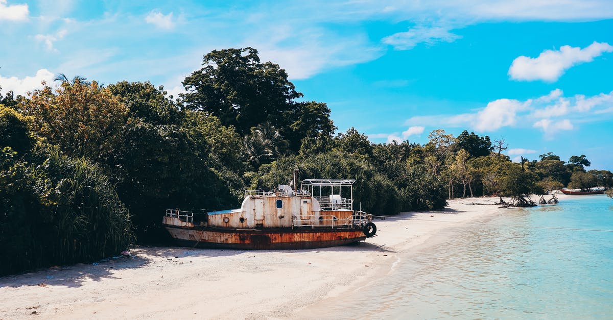 Why did rust appear after my first layer of seasoning? - Aged rusty boat located on sandy shore near calm rippling sea water and green forest trees in sunny summer day