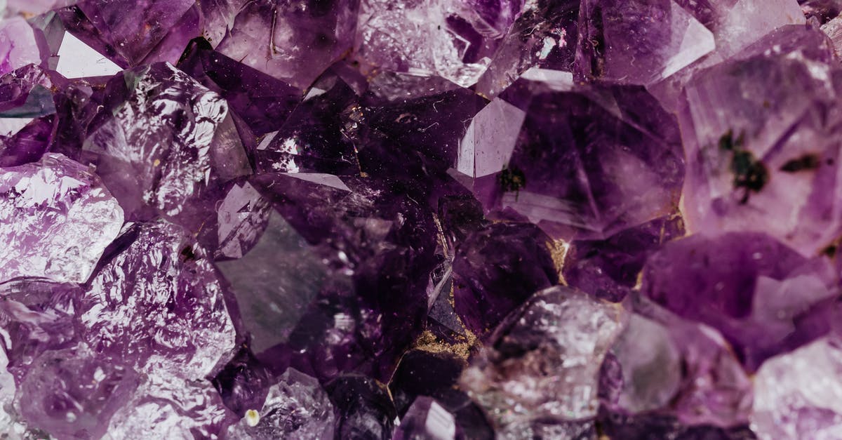 Why do brownies made from commercial mixes form a flaky top? - Set of shiny transparent amethysts grown together
