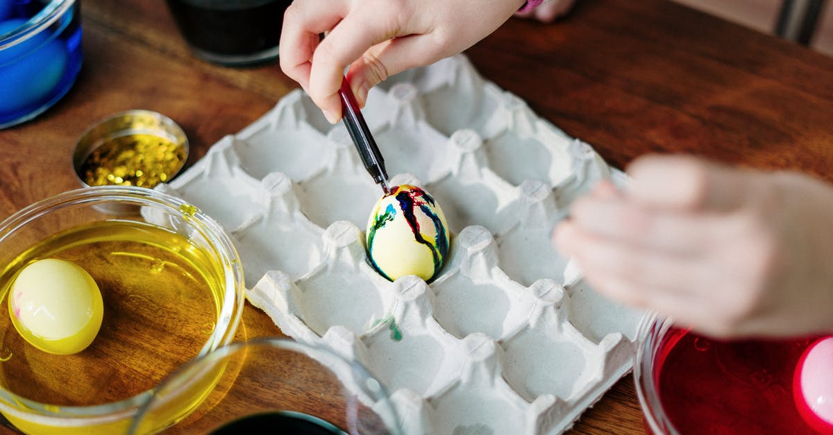 Why do egg dye recipes include vinegar? - Person Making Tie Dye Easter Egg