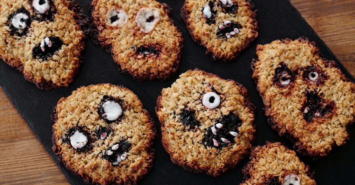 Why do my cookies deflate when coming out of the oven? - Brown Cookies With Ghost Like Designs