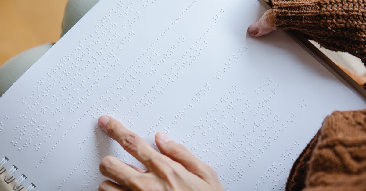 Why does handling peeled chayote make your hands feel numb/rigid? - Photo of Person Using Braille