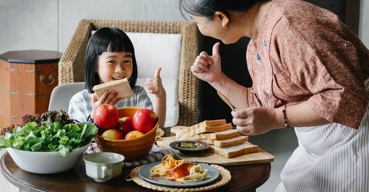 Why does my bread smell like vinegar? - Crop woman with granddaughter having breakfast together