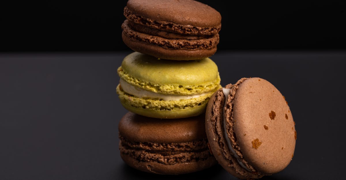 Why does my Heavy whipping cream pound cake have an aftertaste between flour and metallic? - Tasty sweet macaroons on black table Why does my Heavy whipping cream pound cake have an aftertaste between flour and metallic? - Tasty sweet macaroons on black table