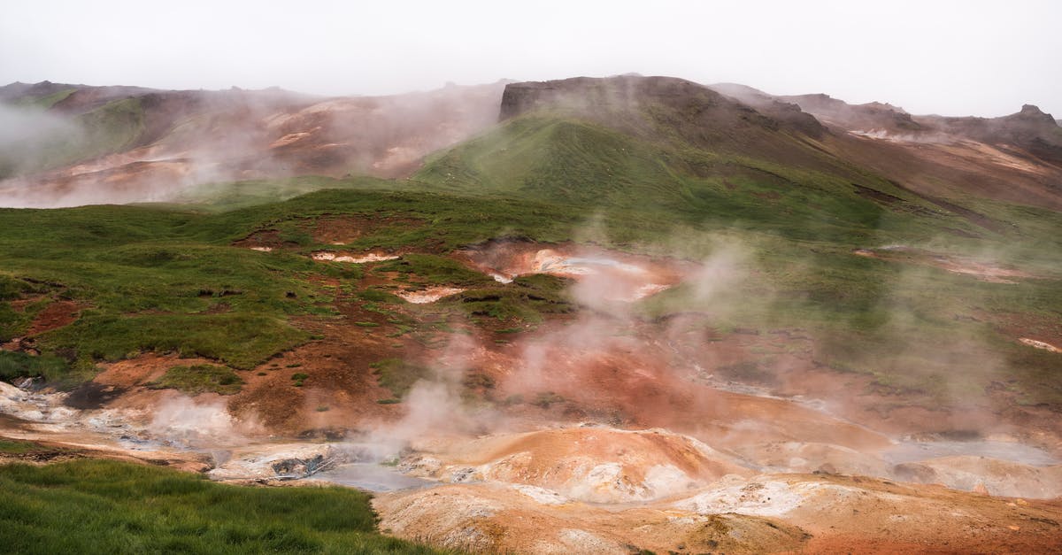 Why does my rice cooker's steam hole always clog? - Hilled country with geysers blowing steam off among grass area against volcanic mountains in cloudy day