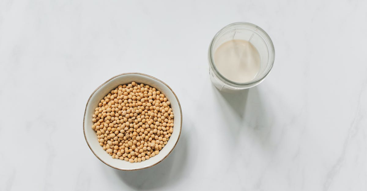 why does soy milk curdle when salt is added - Top View Photo of Soybeans on Bowl Near Drinking Glass With Soy Milk