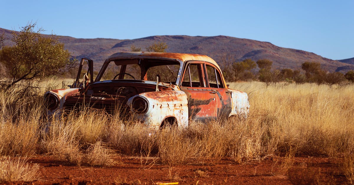 Why don't dry aged/hung sausages go bad? - Photo of Corroded Vintage White and Red Sedan on Brown Grass