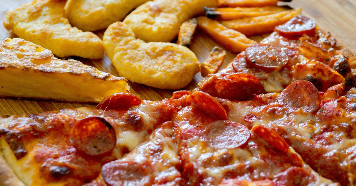 Why is delivered pizza often oily? - Pepperoni Pizza and Sweet Potato Fries