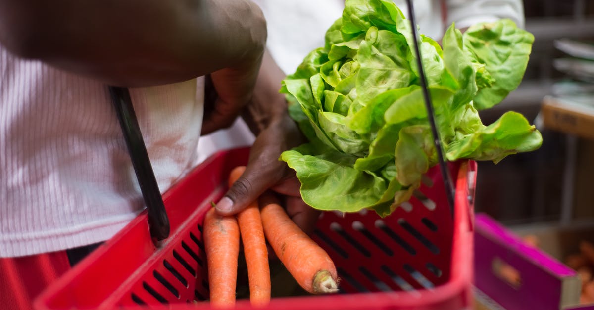 Why is grocery store celery trimmed of its leaves? - Person Carrying a Red Plastic Basket 