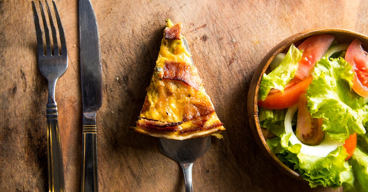 Why is my quiche weeping? - Slice of Pizza Beside Fork and Knife