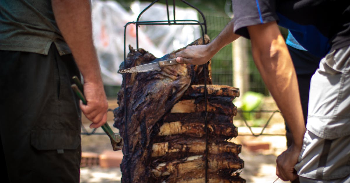 Why is the meat closer to the bones tastes better? - Man in Blue T-shirt Holding a Grilled Meat