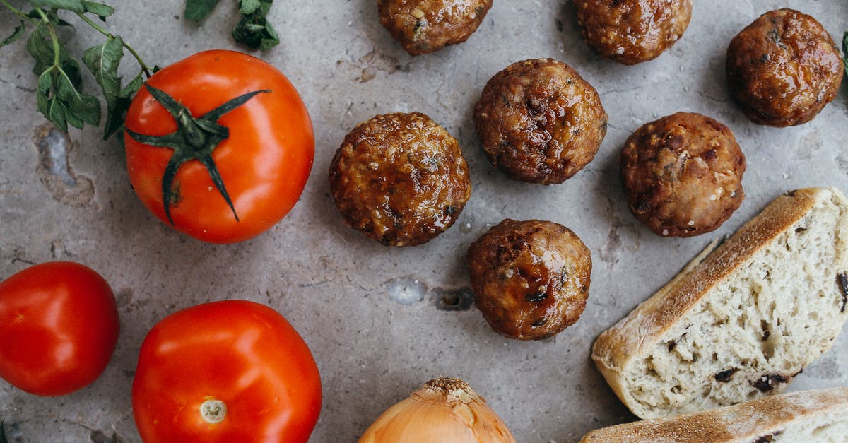 Why my meatballs sweated all of their fat? - Red Tomatoes Beside a Sliced Bread