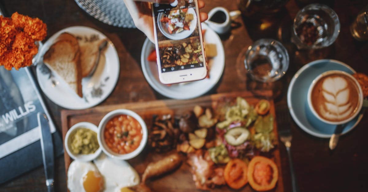 Why not use a polypropylene dish with carbonated drinks? - Faceless person taking picture of breakfast