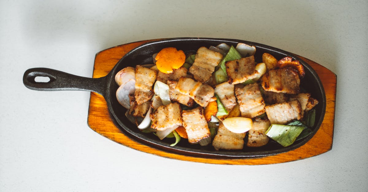 Why reoil a cast-iron pan after usage? - Cooked Food on a Cast Iron Pan