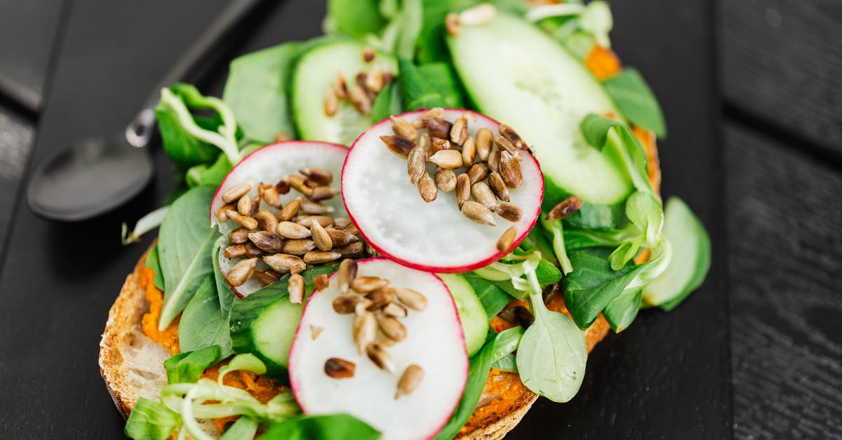 Why should pine seeds/nuts be pan-toasted without oil? - Sliced Cucumber and Green Vegetable on Brown Bread