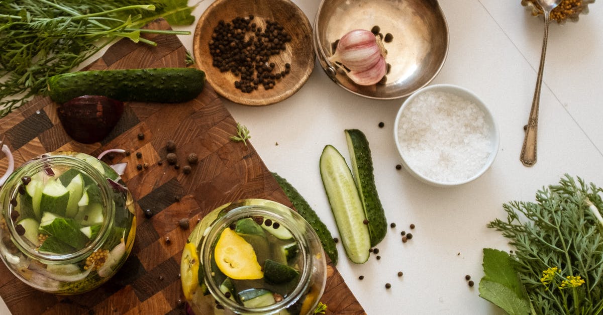 Why to add garlic for pickles? - Sliced Cucumber and Assorted Ingredients