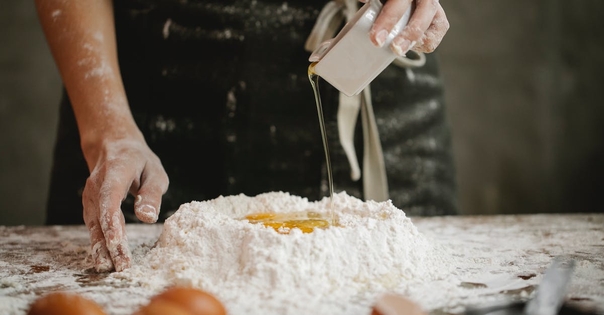 Will blending corn meal make baking corn dog batter more user friendly? - Chef preparing dough for cooking in kitchen