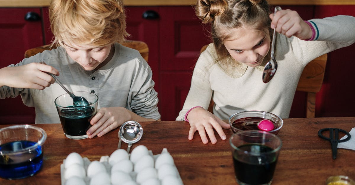 Would the same mixing principles that apply to paint work for Food Coloring variations? - Kids Making DIY Easter Eggs